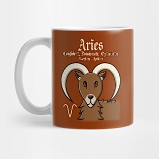 Aries Zodiac Sign Traits & Dates Mug